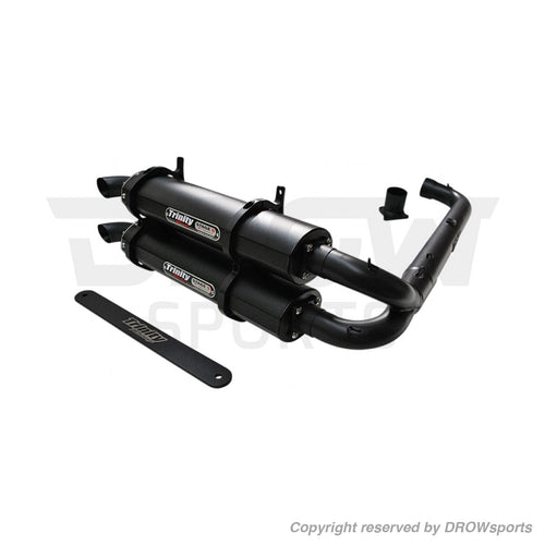 Trinity Racing Cerakote Dual Full System Exhaust Polaris RZR XP Turbo 